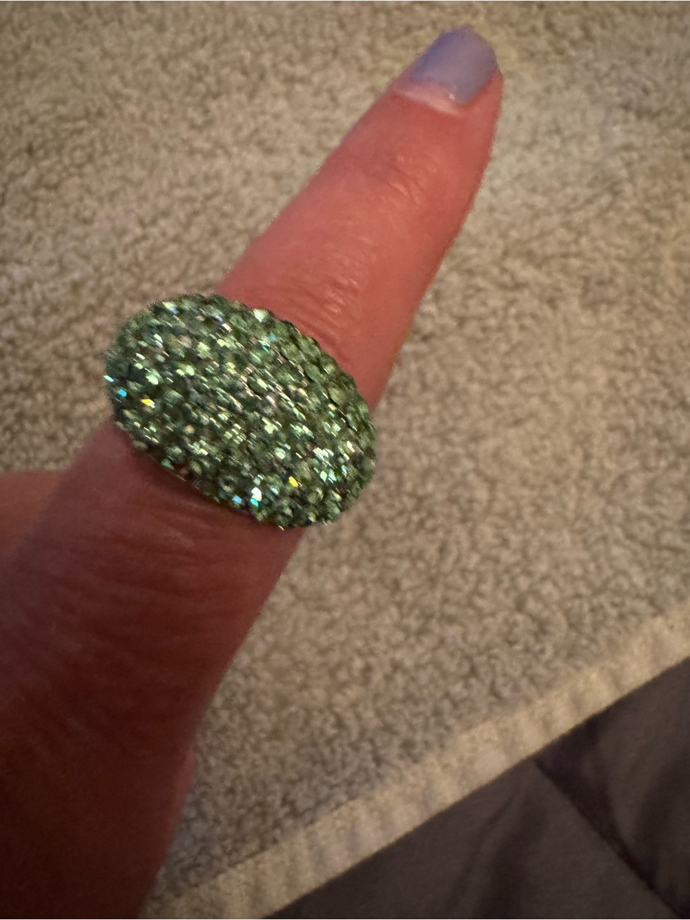 Green Crystal Dome Ring - Women Jewelry